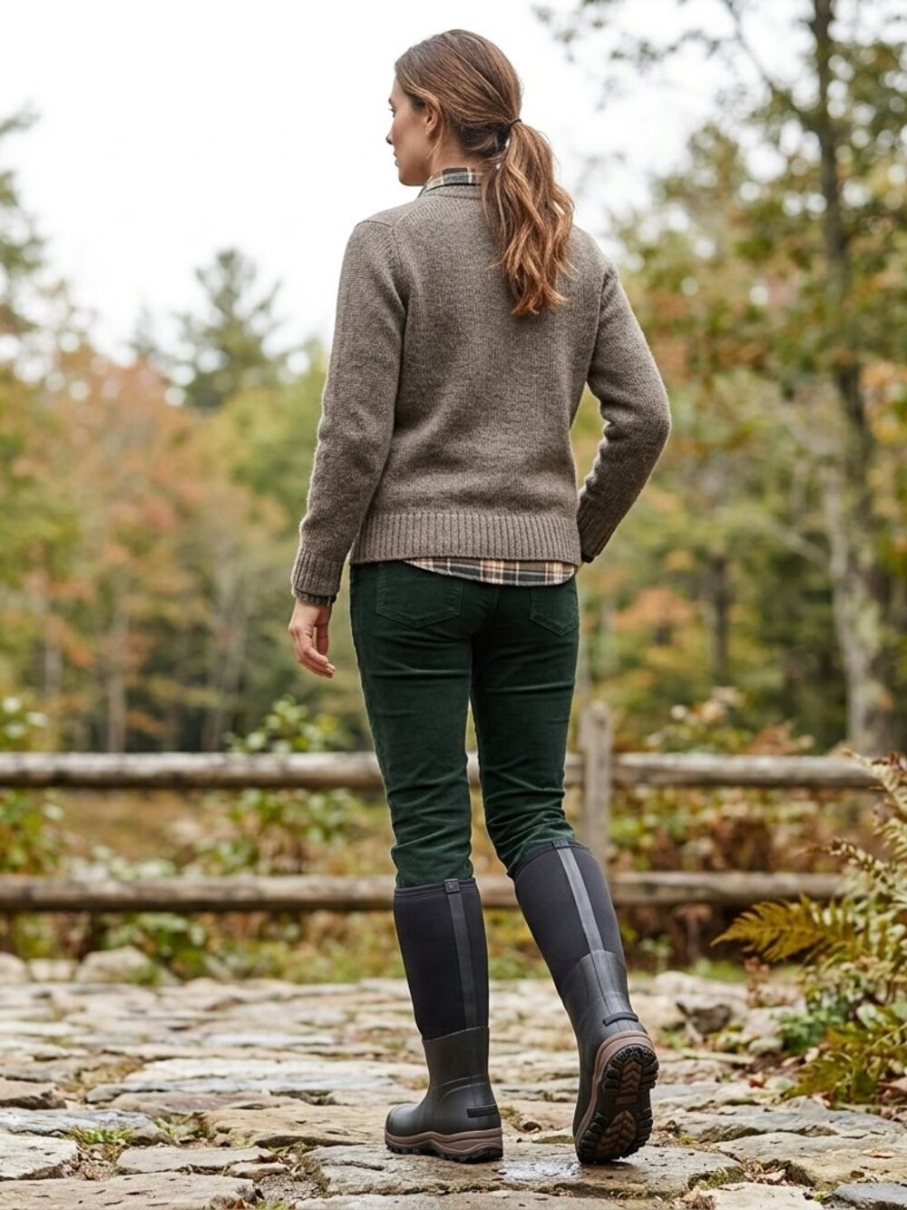 TideWe Rubber Neoprene Boots Unisex Waterproof Durable Hunting Boots Sz 7